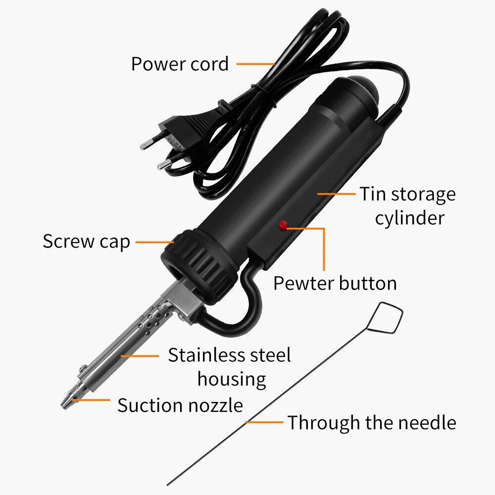 Automatic Tin Sucker Vacuum Soldering Pump 30W for Automotive