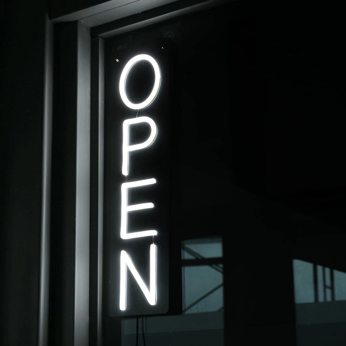Ultra Bright LED Open Sign for Business 12V/2A Vertical 22 Inch
