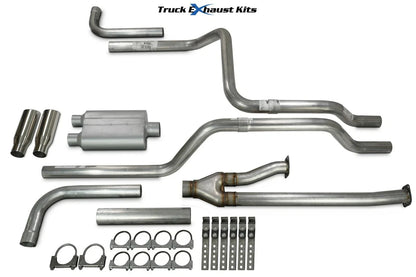2.5" Dual Exhaust Kit for Toyota Tundra (2014–2021) - 2 Chamber, Side Rolled Tip