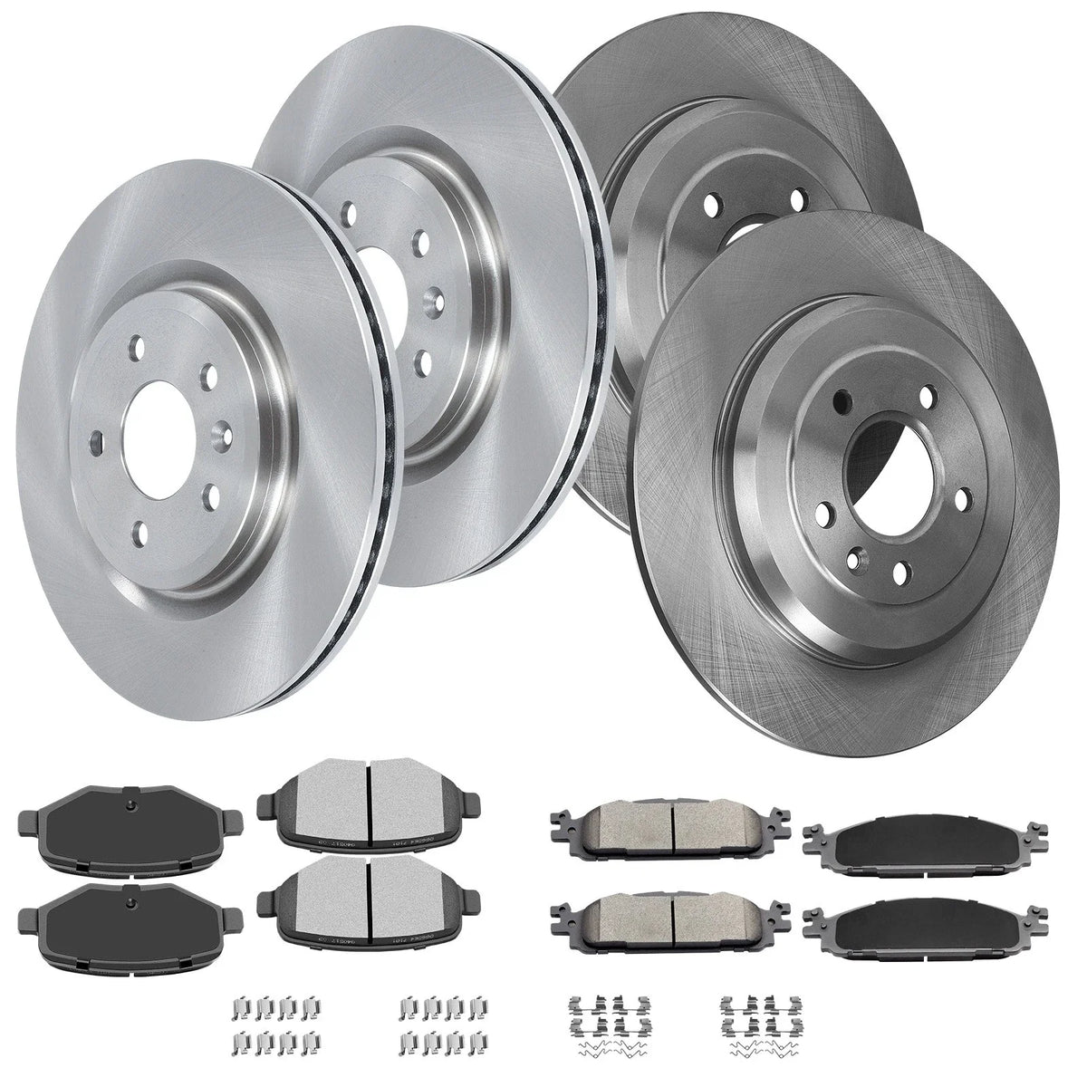 Set of 4 Brake Rotors & Ceramic Pads for Ford Taurus Flex (2013–2019)
