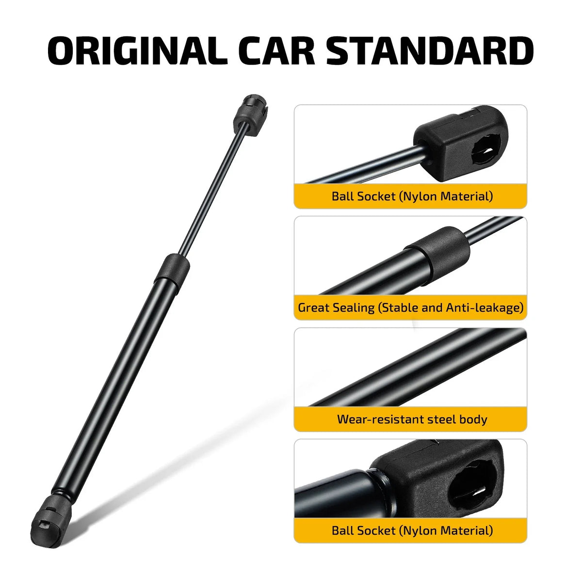 Set of 2 Gas Shock Struts for Truck Canopy Rear Windows (15 Inch)