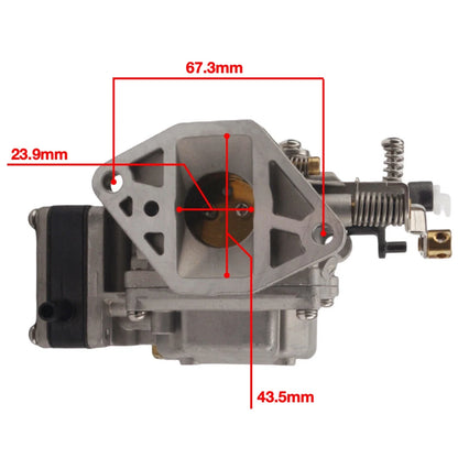 Marine Carburetor for Yamaha 9.9hp 15hp Outboard (2-Stroke, 63V-14301-00-00)