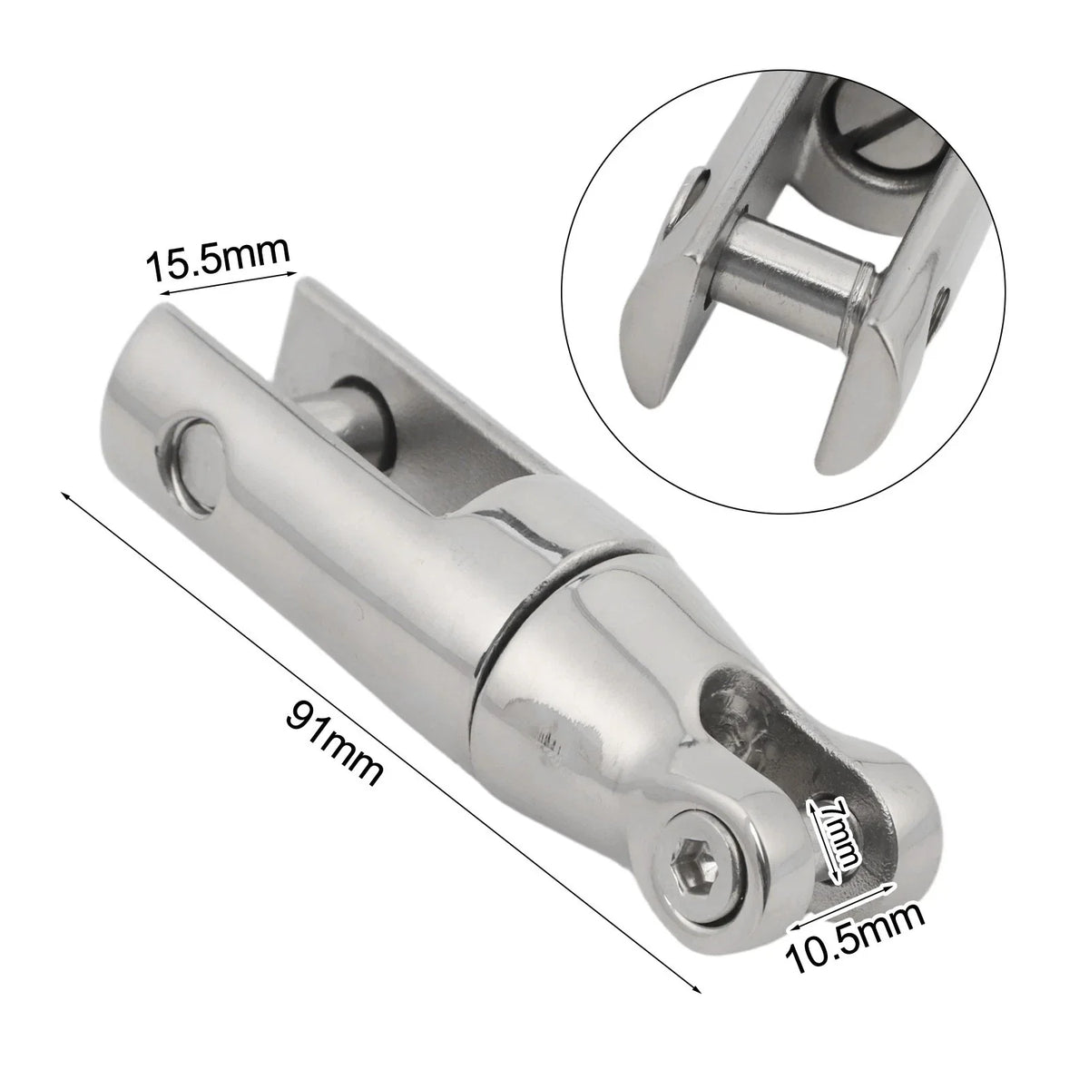 316 Stainless Steel Swivel Connector for Marine Anchoring Systems