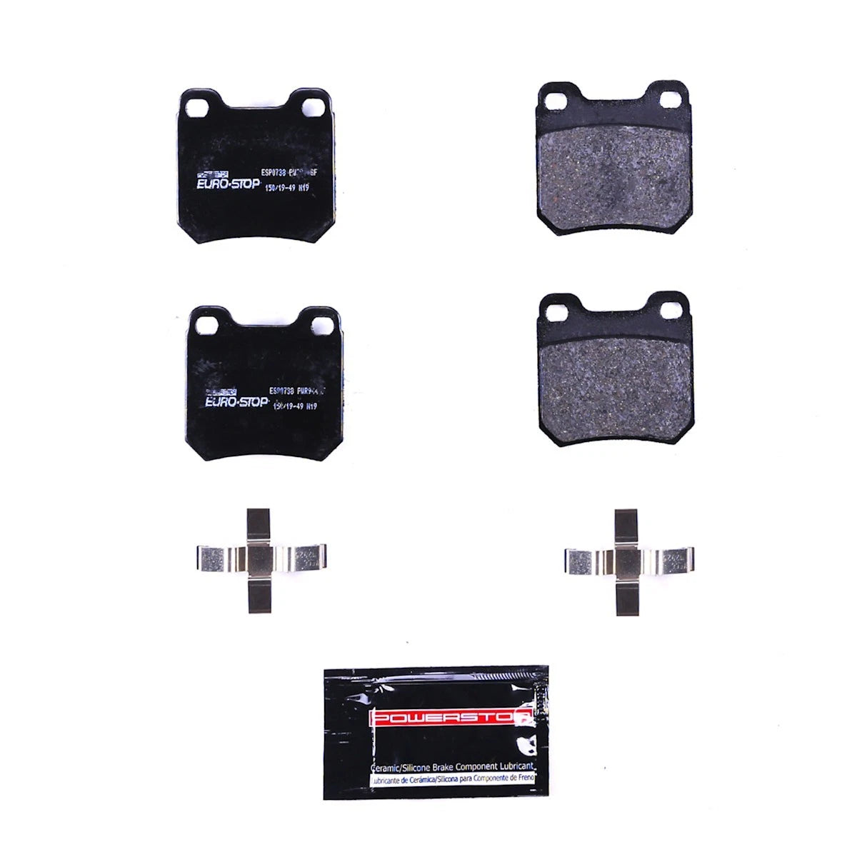 2X ESP0738 Powerstop Brake Pad Set Rear for Saab 9-3 900 (1997–2003)