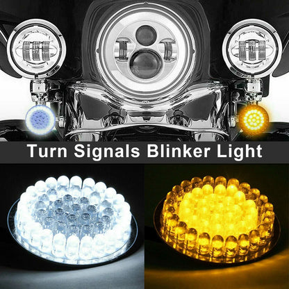 2Pcs 1157 LED Turn Signal Blinker Lights for Harley Dyna Softail (2000–2023)