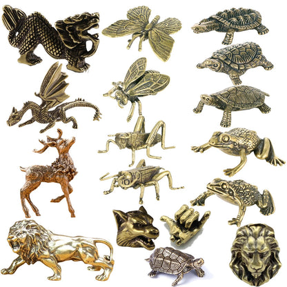 Solid Brass Cricket Figurine Miniature Tea Pet Ornament