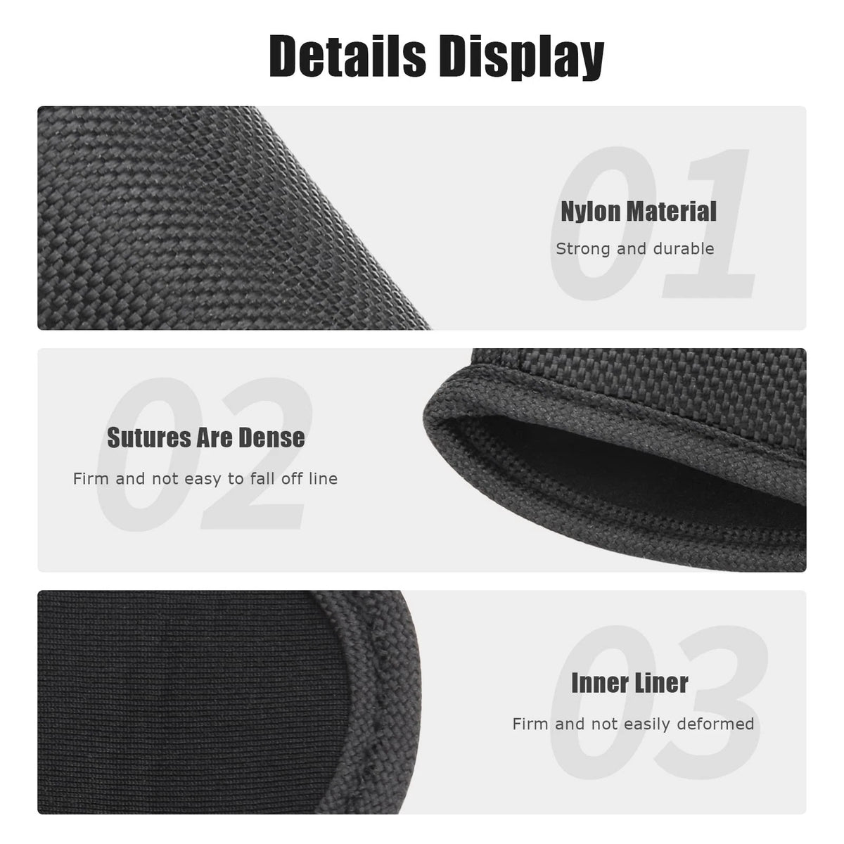 Flashlight Holster for Duty Belt, Open Top D Cell (1 Pack) - Black
