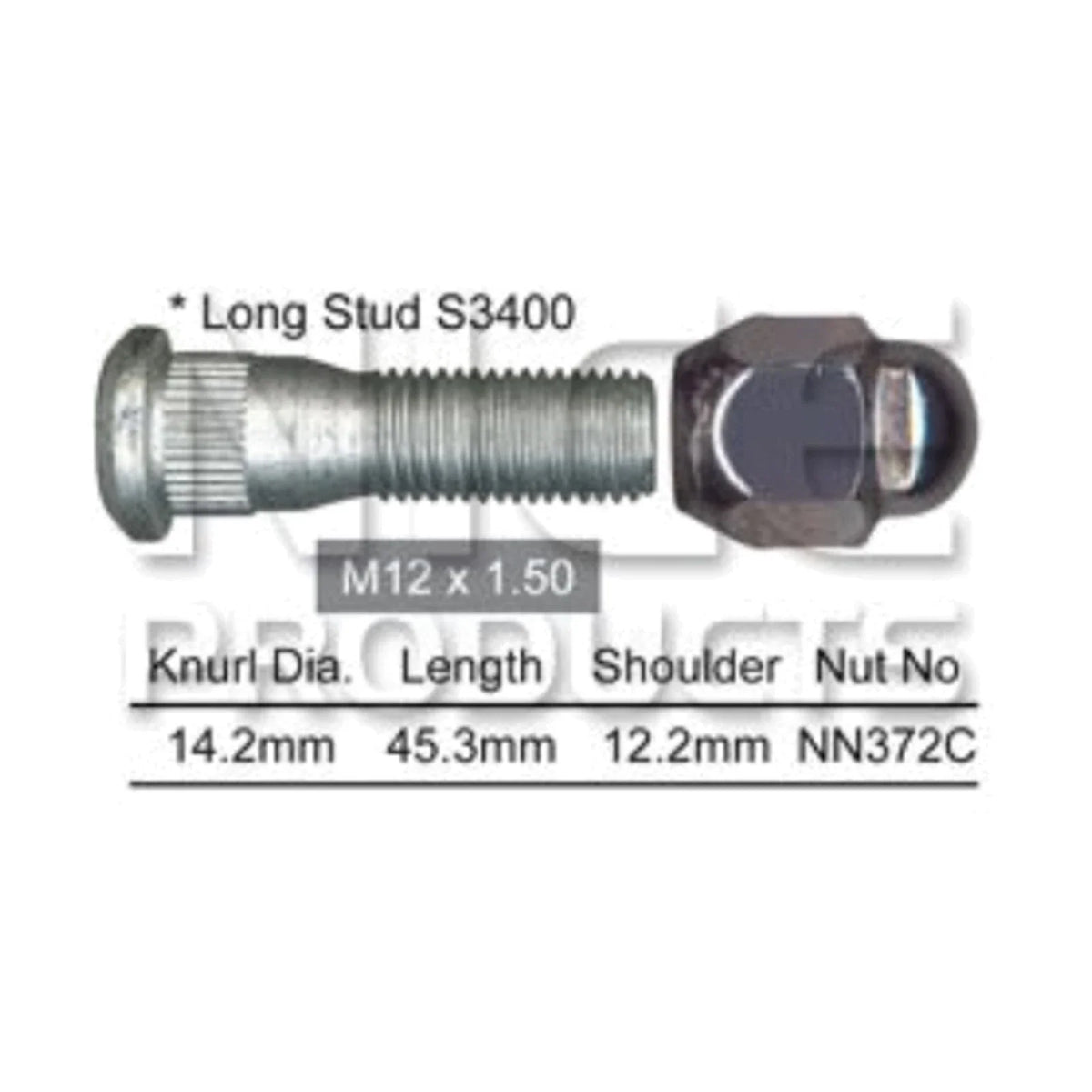 6 x Wheel Studs & Nuts Set for Toyota Fortuner GUN156 (2015-2019)
