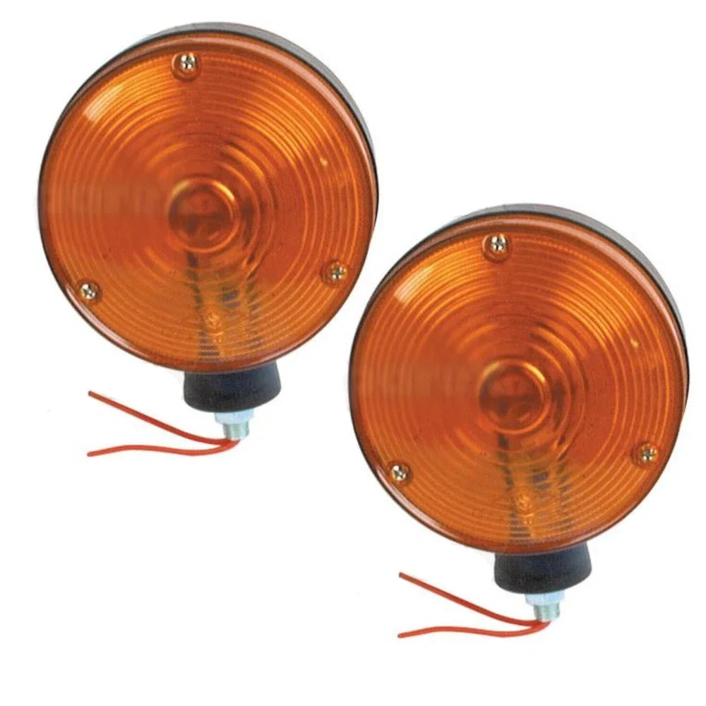 2 Amber 12 Volt Warning Lights for Dual Sides (S71976)