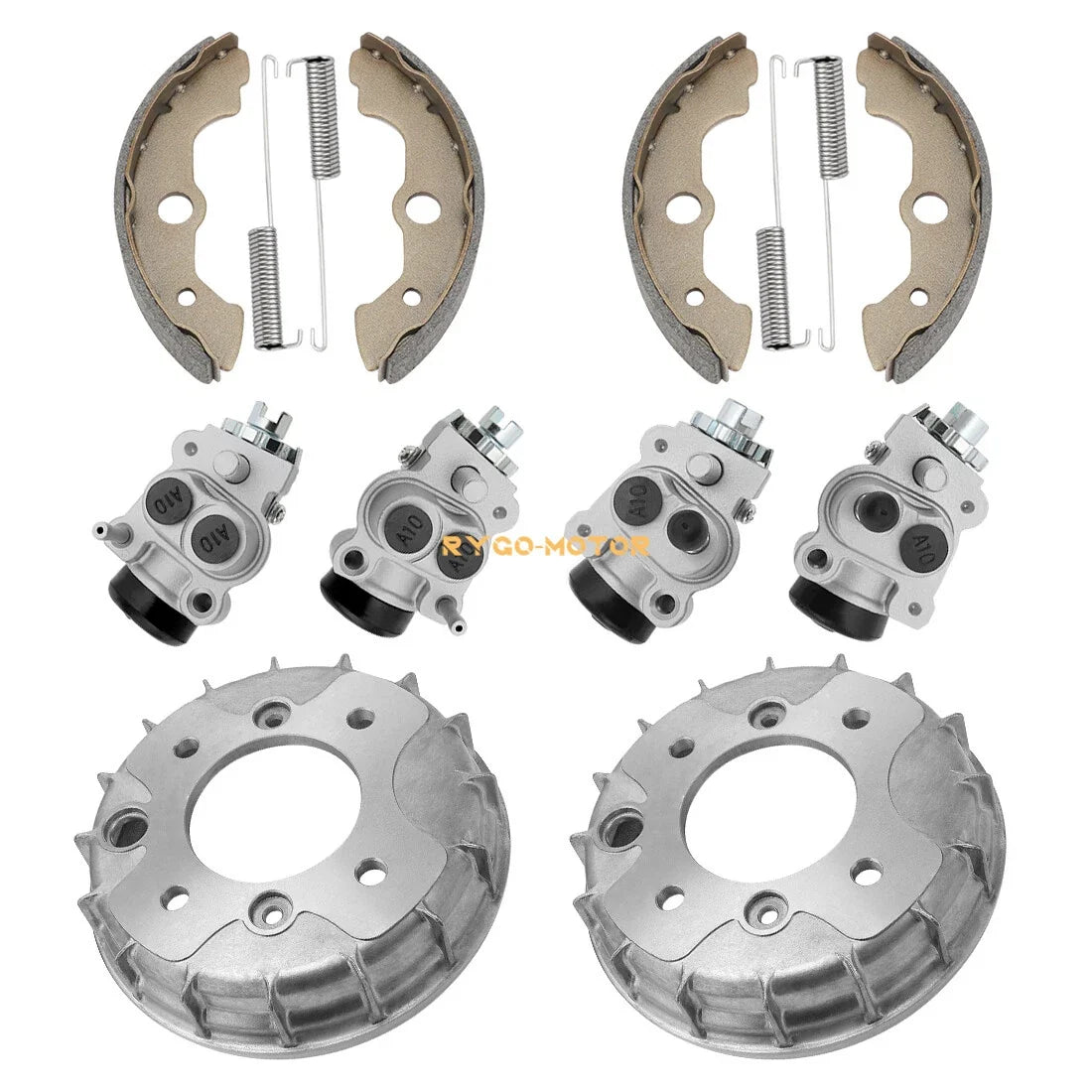 Front Brake Drum Wheel Cylinders & Shoes Kit for Honda Fourtrax 300 (1998–2000)