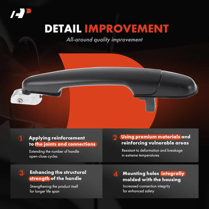 Rear LH Exterior Door Handle for Kia Amanti (2004–2009) 83650-3F001, 836503F001