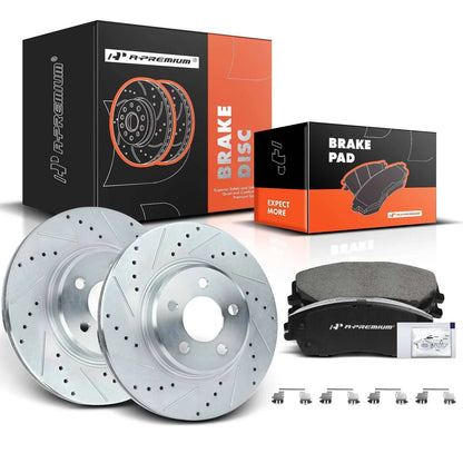 Front Drilled Brake Rotors & Ceramic Pads for Chrysler 300 (2005–2023)