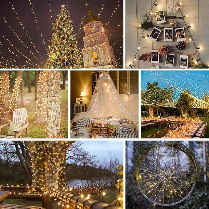 200 LED String Lights for Christmas Tree (Indoor/Outdoor)