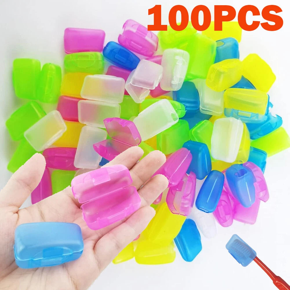 100PCS Travel Toothbrush Head Covers for Universal Use