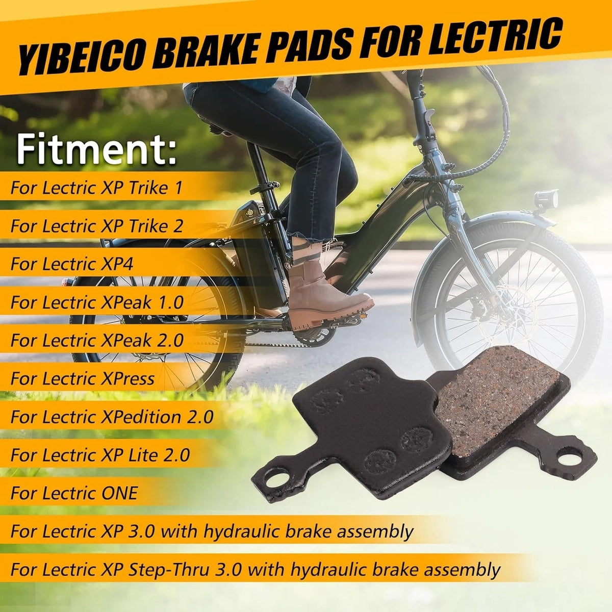 Brake Pads for Lectric XP Trike/Xpeak/Xpress/Xpedition/XP Lite/XP (2020–2023)