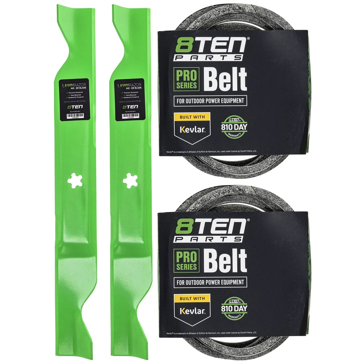 Mower Blades & Deck Belt Kit for Jonsered YT46 (LT2320A2 LT2223A2) 21546607 405143 584453101 7133156