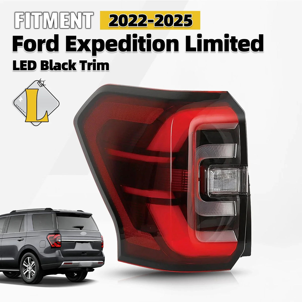 LED Tail Light for Ford Expedition Limited (2022–2025) Black Trim LH