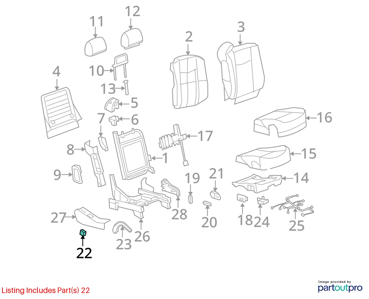 Switch Assembly for Cadillac SRX (2004–2009) 25772913