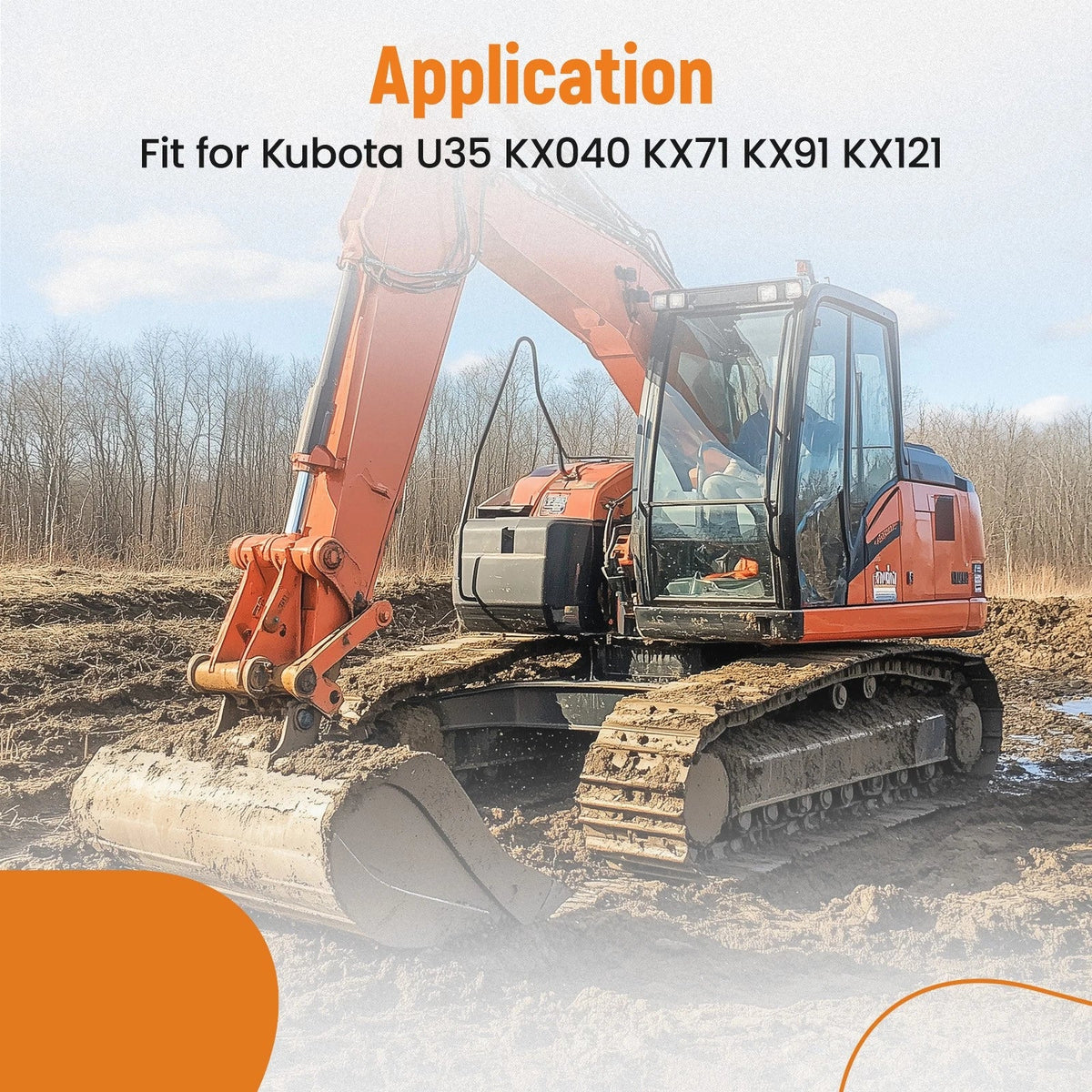 Quick Attach Mount Ears for Kubota KX71 KX91 KX121