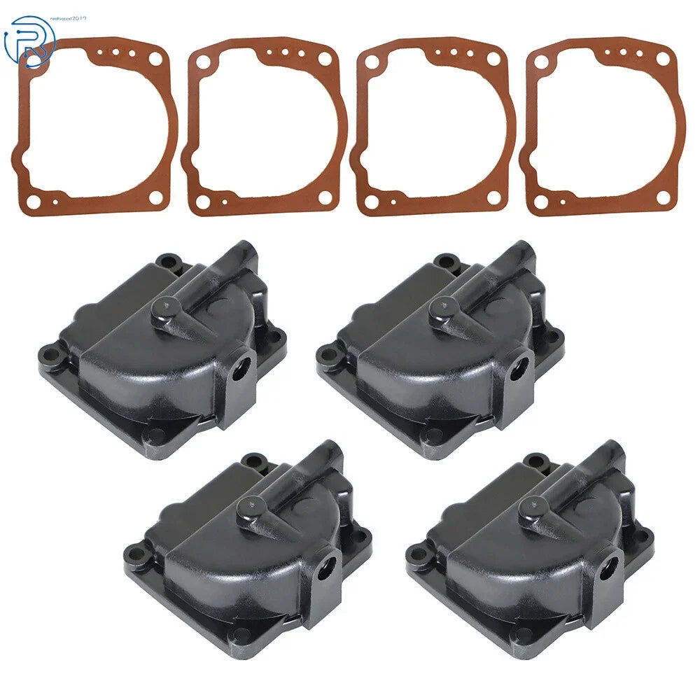 Set of 4 Carburetor Float Chamber Bowls for Johnson 90-175hp (60o 0433000)
