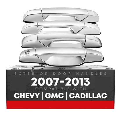 Set of 4 Door Handles for Chevy Silverado Tahoe GMC Sierra Denali (2007–2013)