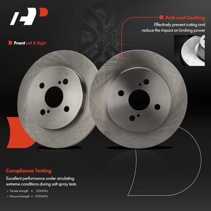 Rear Side Disc Brake Rotors for Toyota Yaris (2012–2018) BR901190, PRT6183