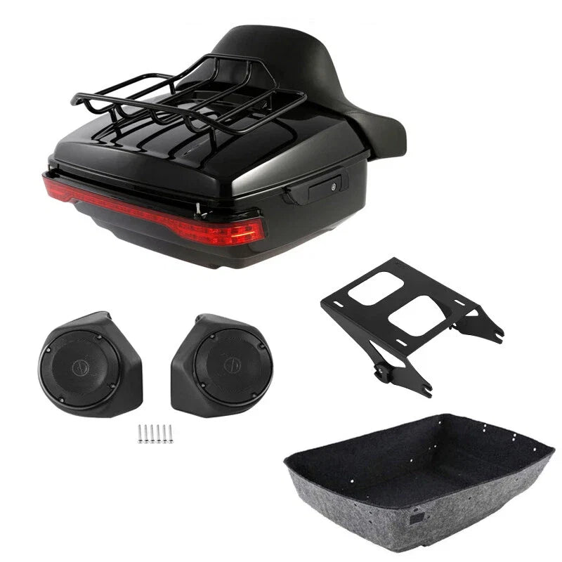 LED Speaker Backrest Mount Rack for Harley Touring (2014–Present)