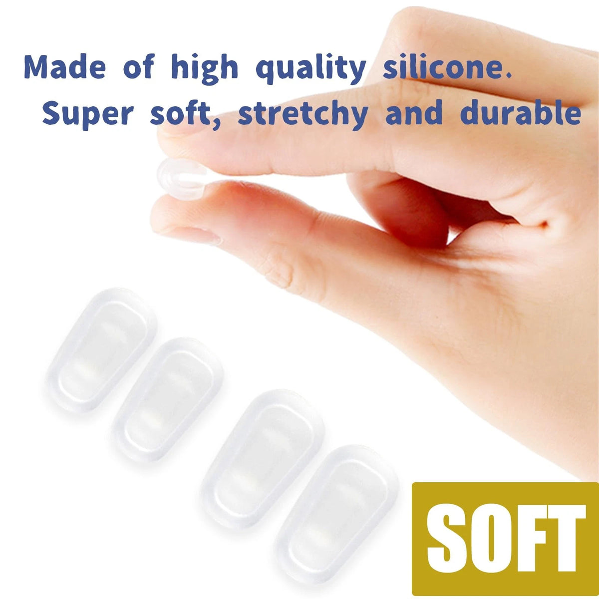 5 Pairs Slip-on Nose Pads for Eyeglasses (Universal Fit)