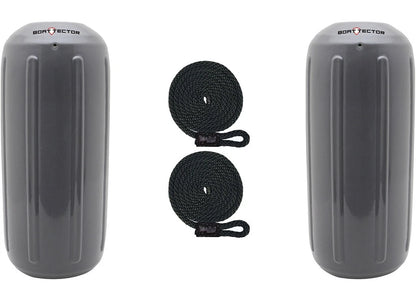 Inflatable Fender for Boat (3006.7489) - 8.5" x 20", Gray