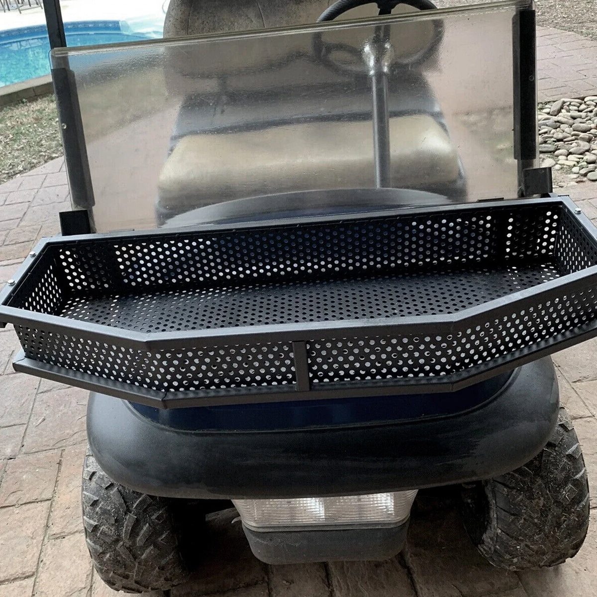 HECASA Black Front Clay Cargo Basket for Club Car Precedent (2004–Present)
