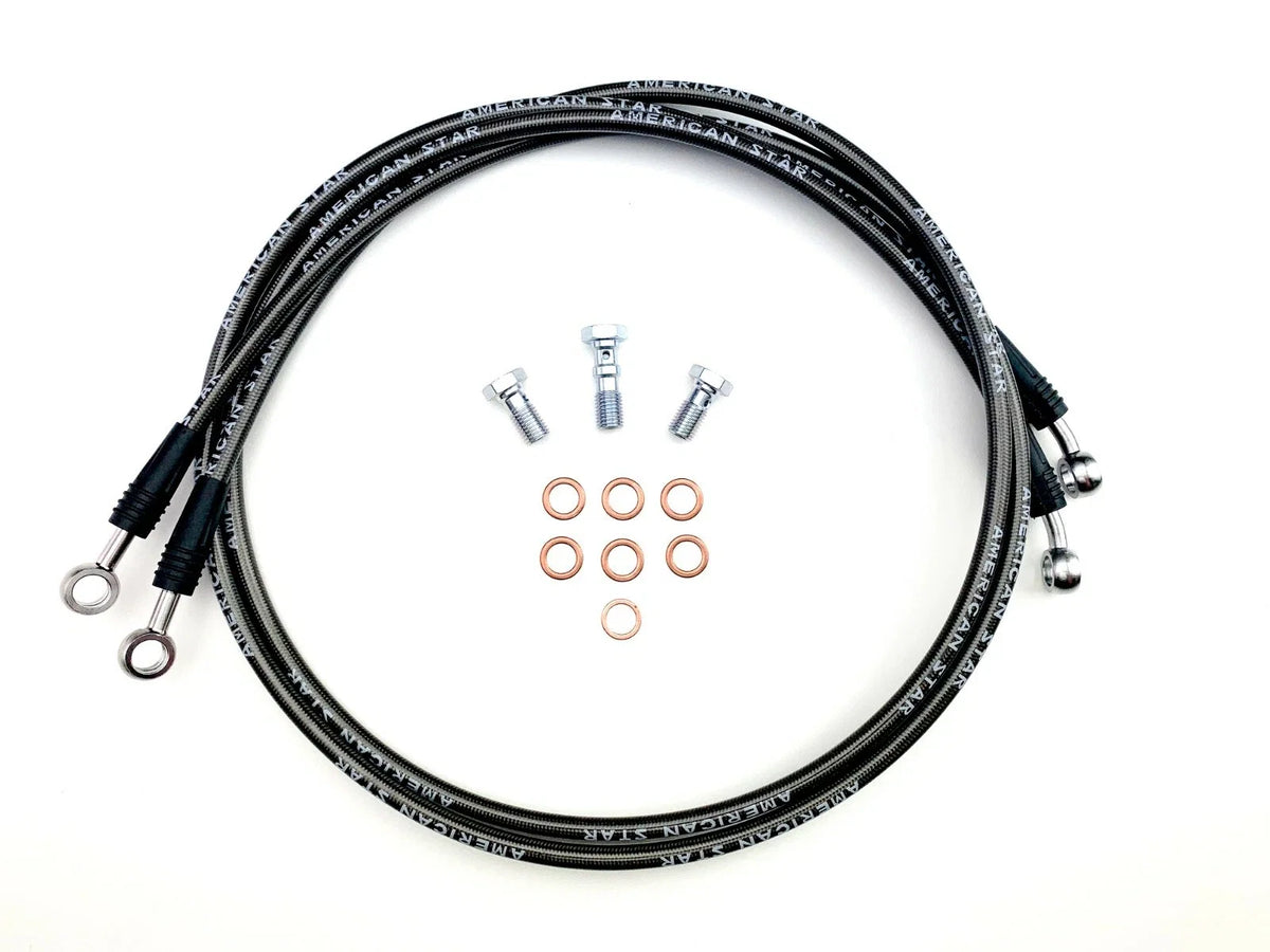 Stainless Steel Dual Front Brake Lines for Honda TRX450R-ER (2004–2009)