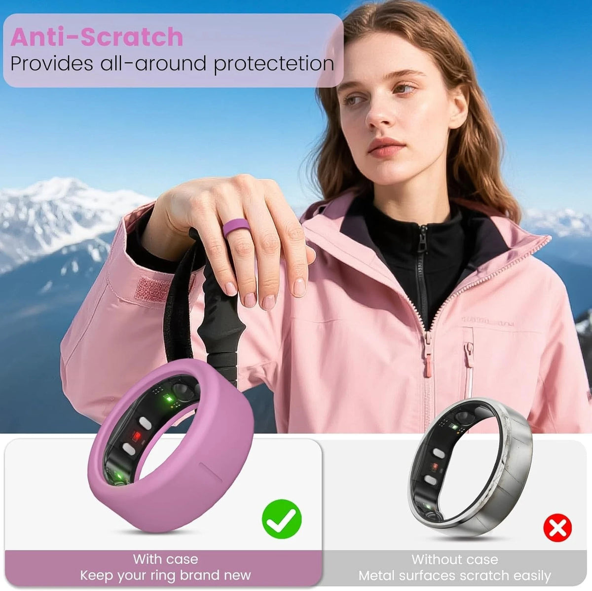 10 Pack Ring Cover for RingConn Gen 2 (2023) - Elastic Silicone Protector