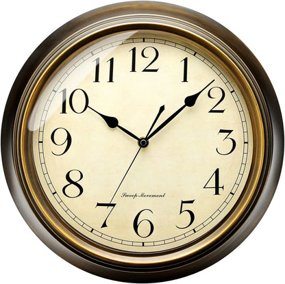 10'' Non Ticking Wall Clock for Home Decor (Classic Silent)