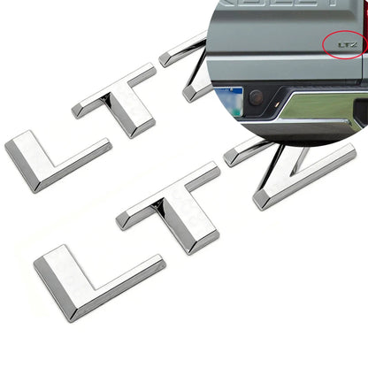 2Pcs Chrome Rear Tailgate Emblem Badge for Silverado LTZ (2007–2018)