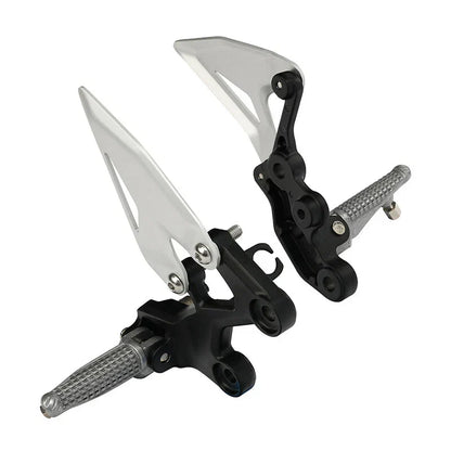 Driver & Passenger Footrests Footpegs Bracket for Kawasaki Ninja 400 (2018-2024)
