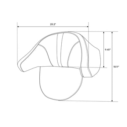 Chopped King Trunk Backrest Pad for Harley Touring Street Glide (1997–2013)