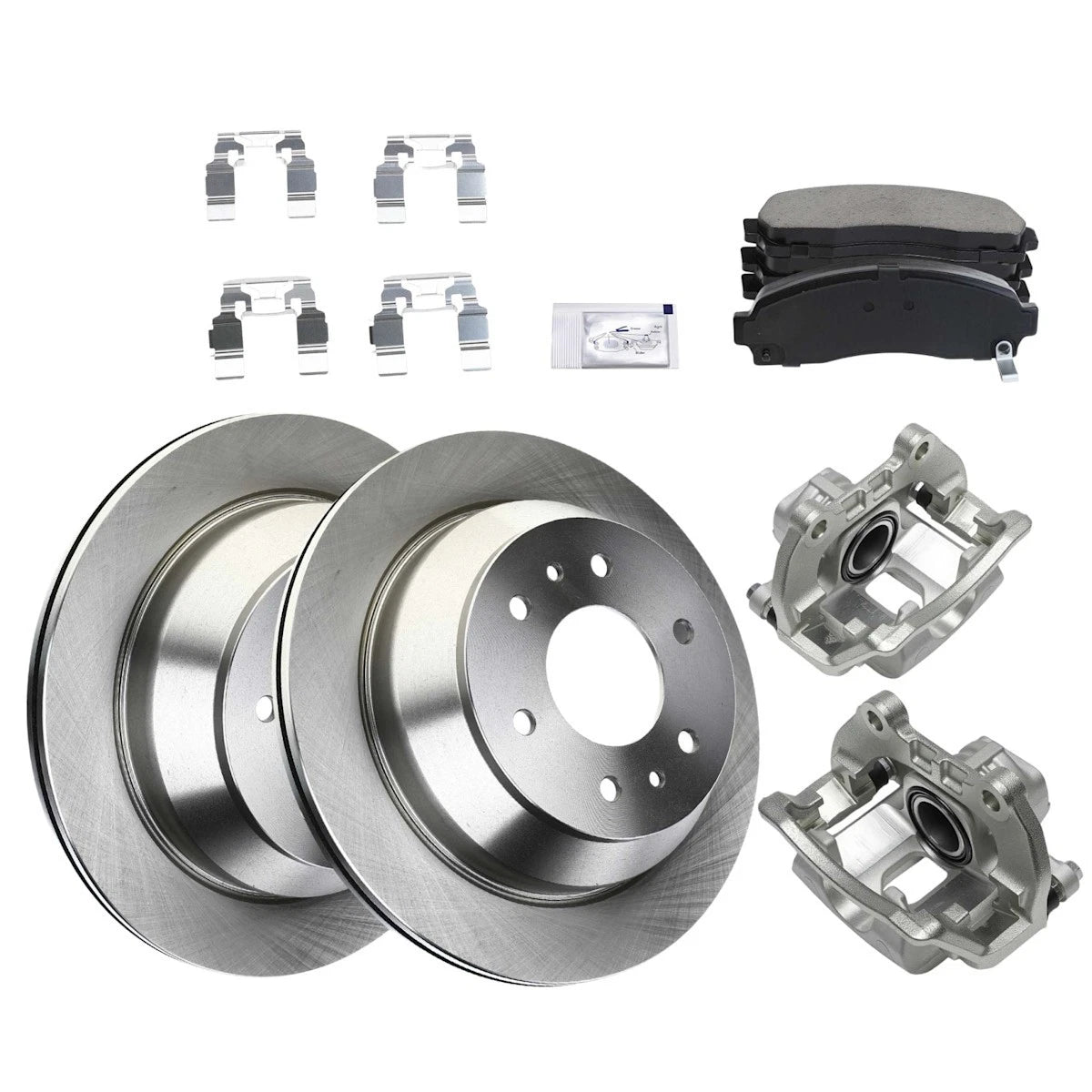 2X Rear Brake Kit with Calipers for Chevy Trailblazer (18103680, S55073)