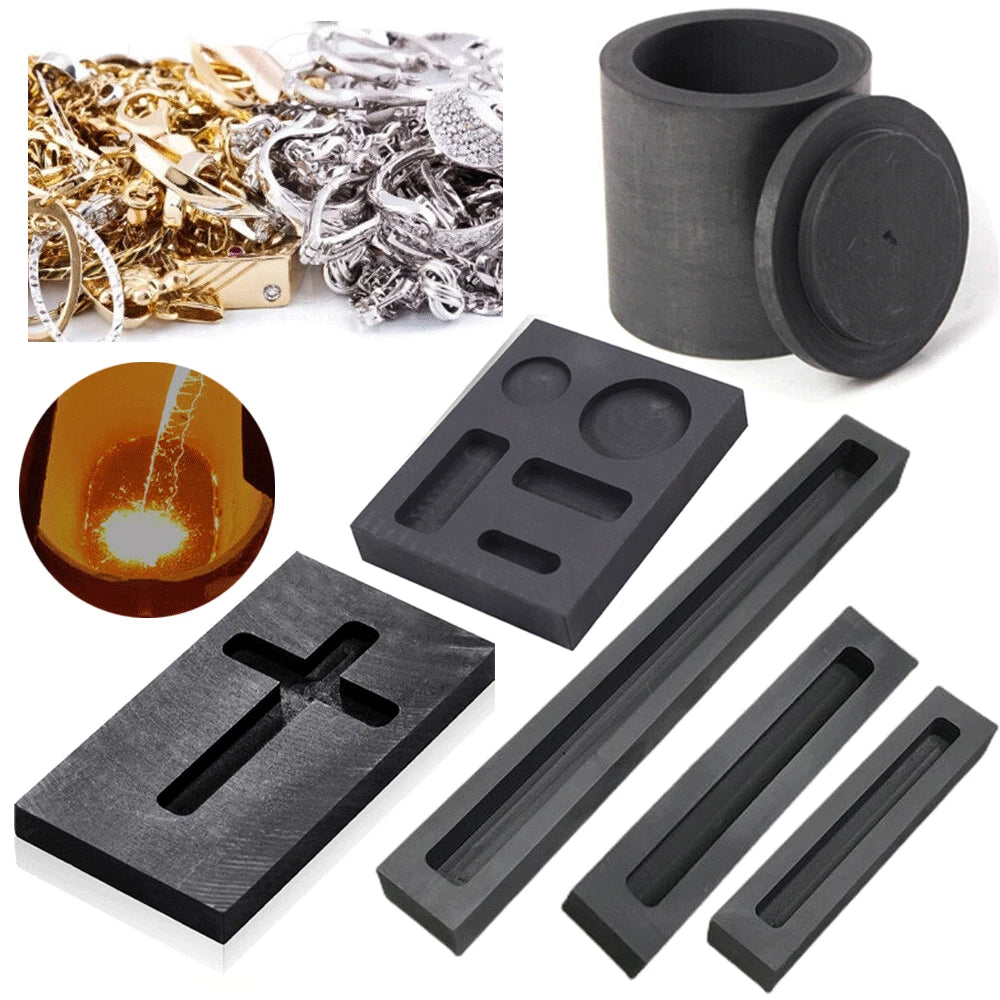 2X Ingot Bar Mold for Gold Silver Graphite Casting