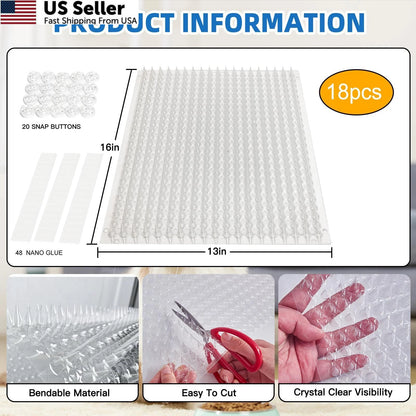 18 Pack Scat Mat for Cats with Spikes (Cat Repellent)