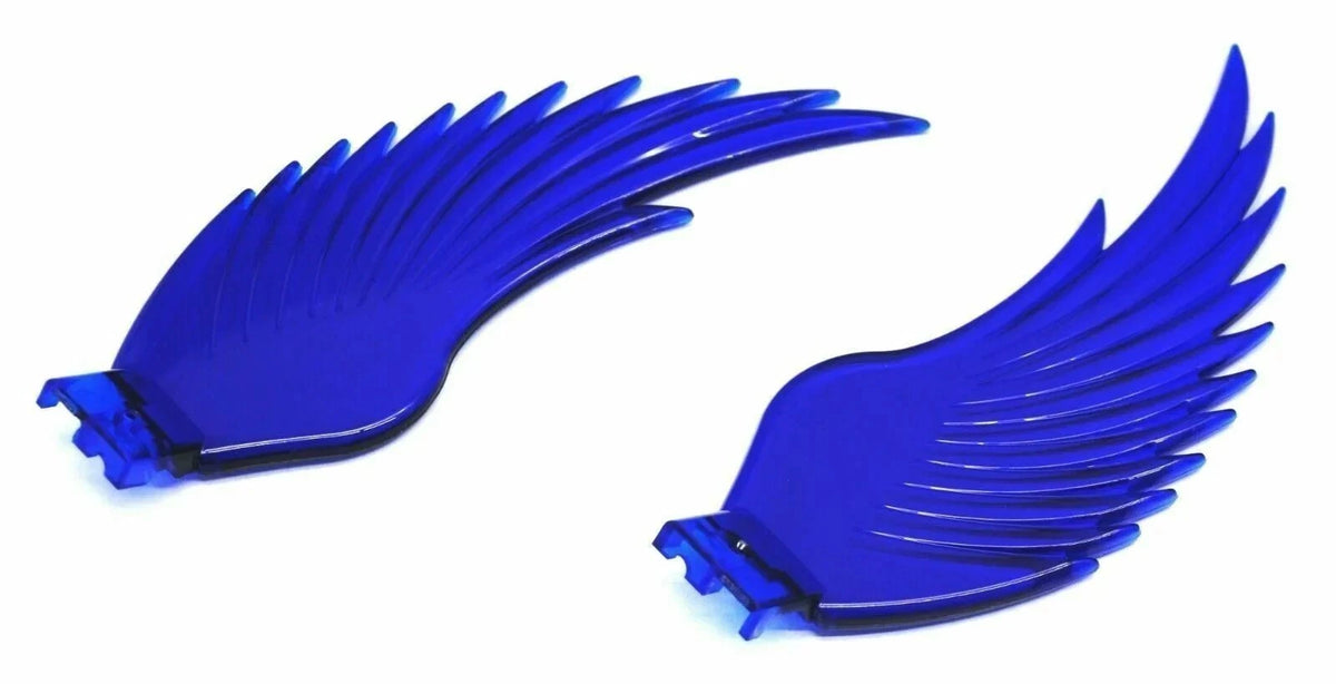 2X Windrider Hood Ornament Pull Replacement Wings Plastic Blue for GG#48041