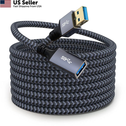 20ft USB 3.0 Extension Cable Type A Male to Female Nylon Braided