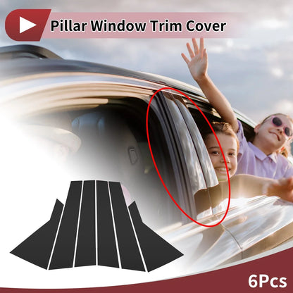 Door Pillar Window Trim for Hyundai Santa Fe Sport (2013–2018) Black