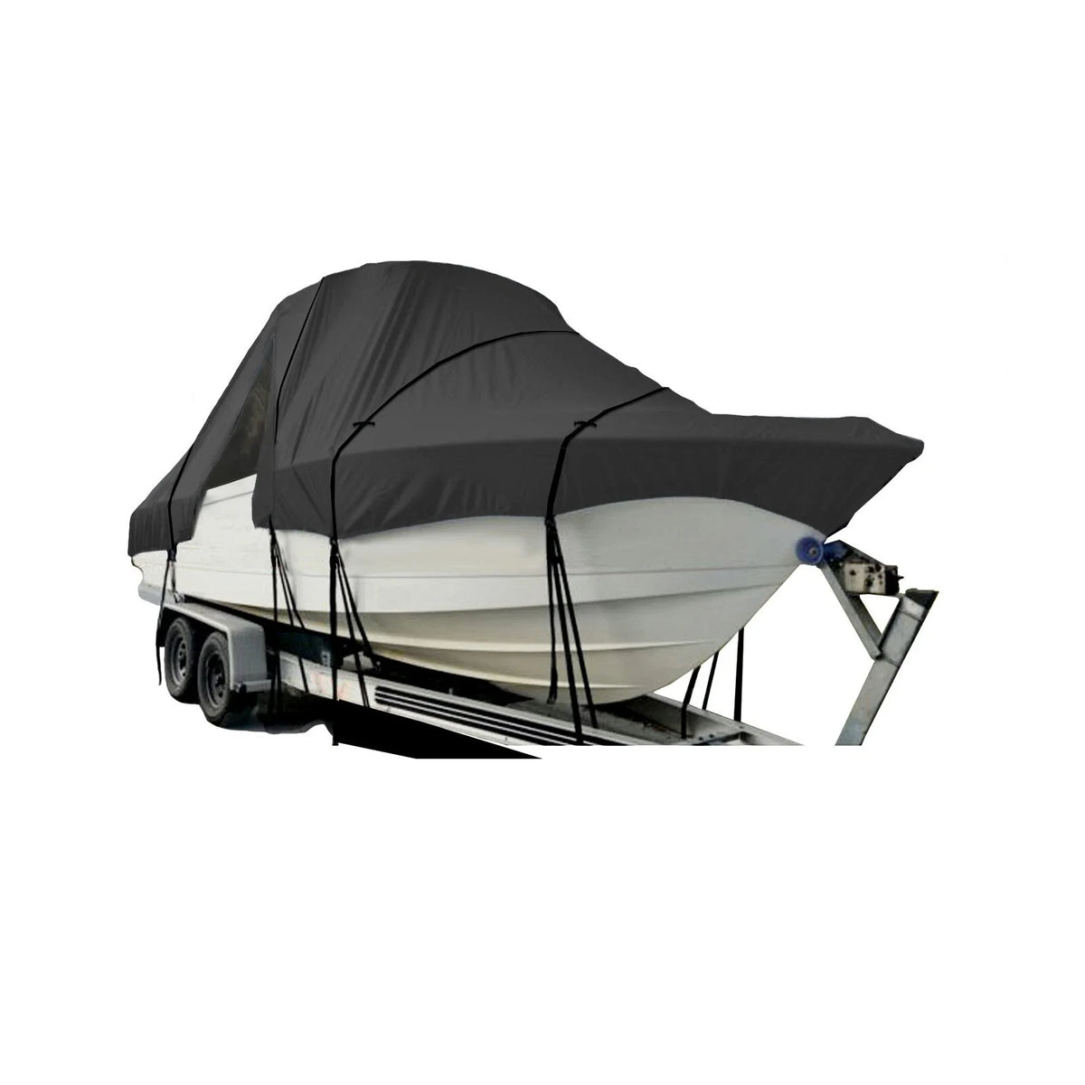 Cobia 256 CC Center Console T-Top Hard-Top Boat Cover (Black)