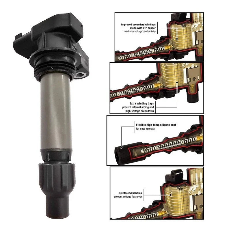 6X Ignition Coil + 6X Spark Plug Set for Cadillac CTS 3.6L 3.0L (2008–2019) UF569