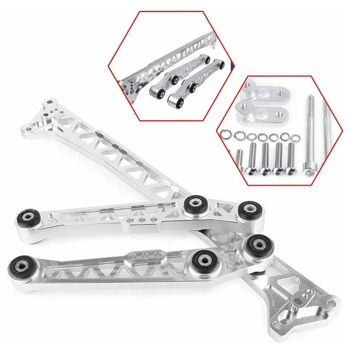 Billet Lower Control Arm + Subframe Brace for Honda Civic/Del Sol (1992–1995)
