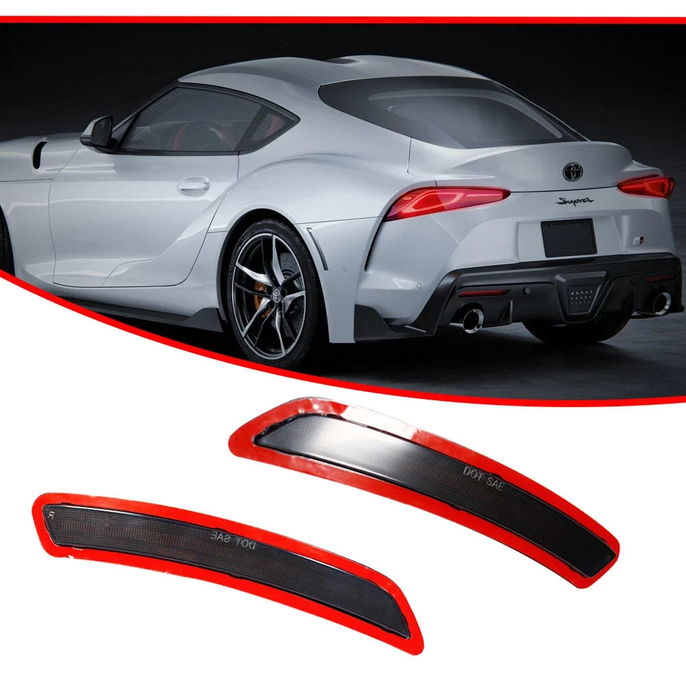 2X Smoked Lens Rear Fender Side Marker Reflectors for Toyota GR Supra (2020–2025)