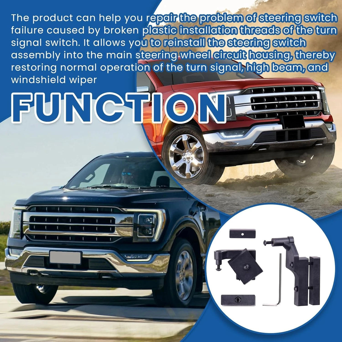 Turn Signal Switch Bracket Repair Kit for Ford F150 (2009–2014) DL3Z-3F791-CA