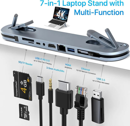 7-in-1 Type C Dock Hub for MacBook DELL HP (No Known Part Numbers)