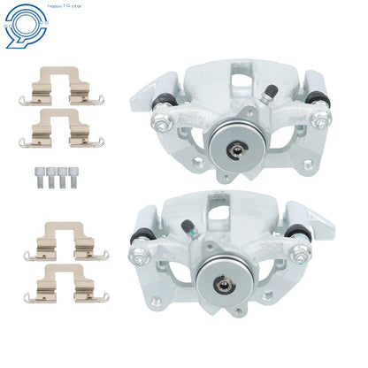 Set of 2 Rear Left & Right Brake Calipers w/Bracket for Audi Q5 (2013–2017)