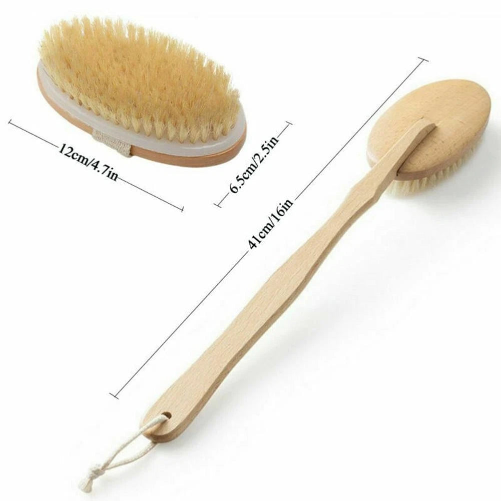 Long-Handled Bath Shower Body Back Scrubber Brush for Spa Use